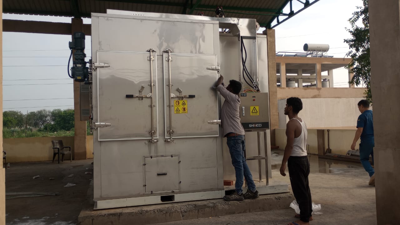 Sludge dryer – side view
